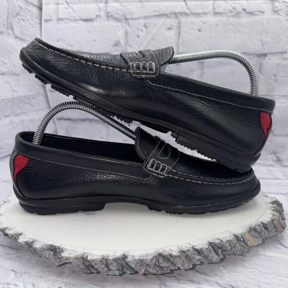 Footjoy Club Penny Loafer Men's 8 M Black Leather Casual Slip On Shoes 79047 - Picture 9 of 12